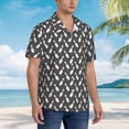 thumbnail image 2 of Lsque Bowling Pins pattern Hawaiian Shirt for Men, Unisex Summer Beach Casual Short Sleeve Button Down Shirts-Large, 2 of 9