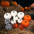 thumbnail image 2 of 12 Piezas Simulación Calabaza Simulación Prop Decoración para Chimenea Acción de Gracias Hogar, 2 of 7