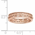 thumbnail image 4 of Sterling Silver Stackable Expressions Pink-plated Carved Band, 4 of 7