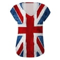 thumbnail image 3 of XIAONU Union Jack Print V Neck Tank Top For Women Sleeveless Loose Fit Tees Soft Breathable Patriotic Casual Blouse, 3 of 4