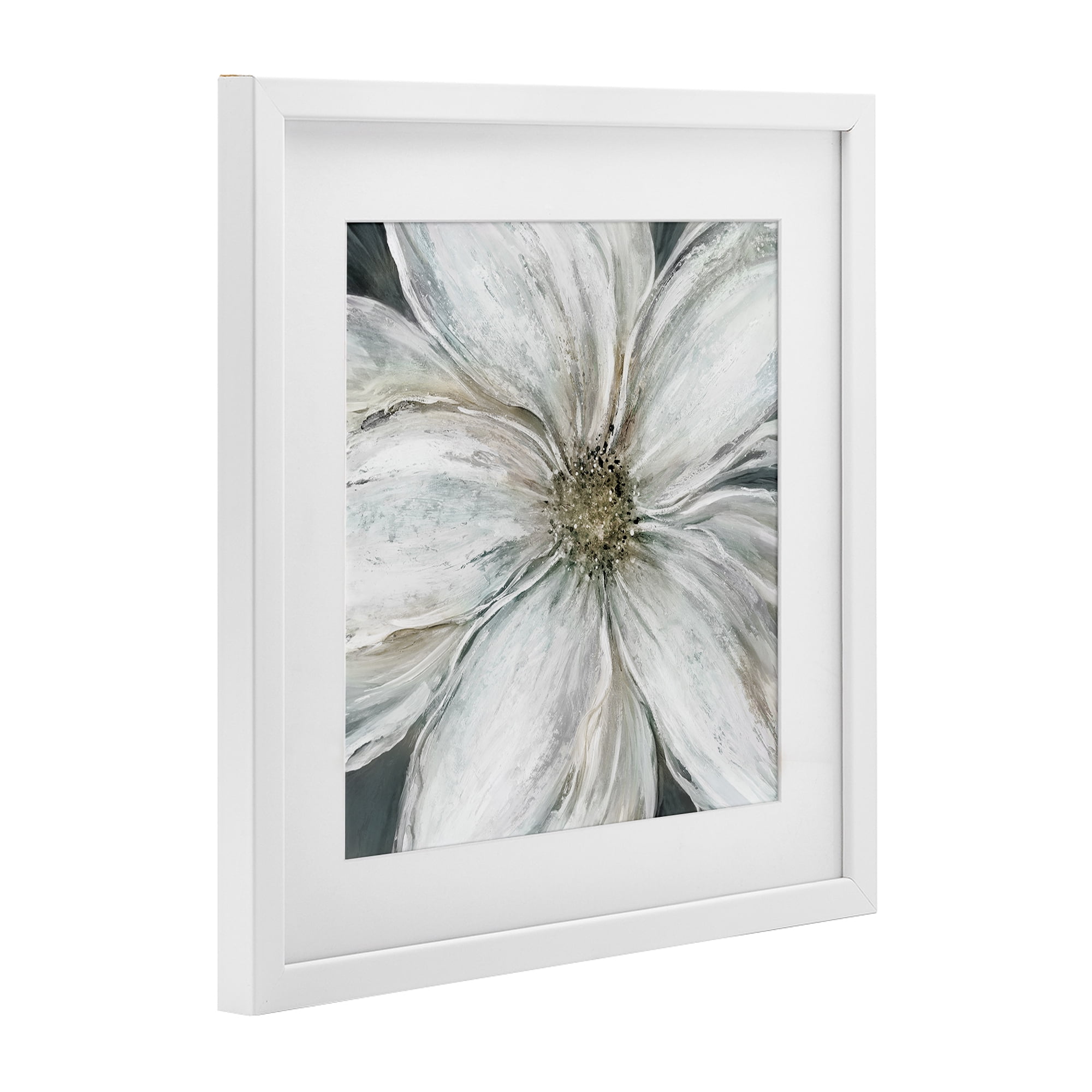 Stupell Industries Closeup Serene White Blossom White Framed Print Under Glass, design by Carol Robinson