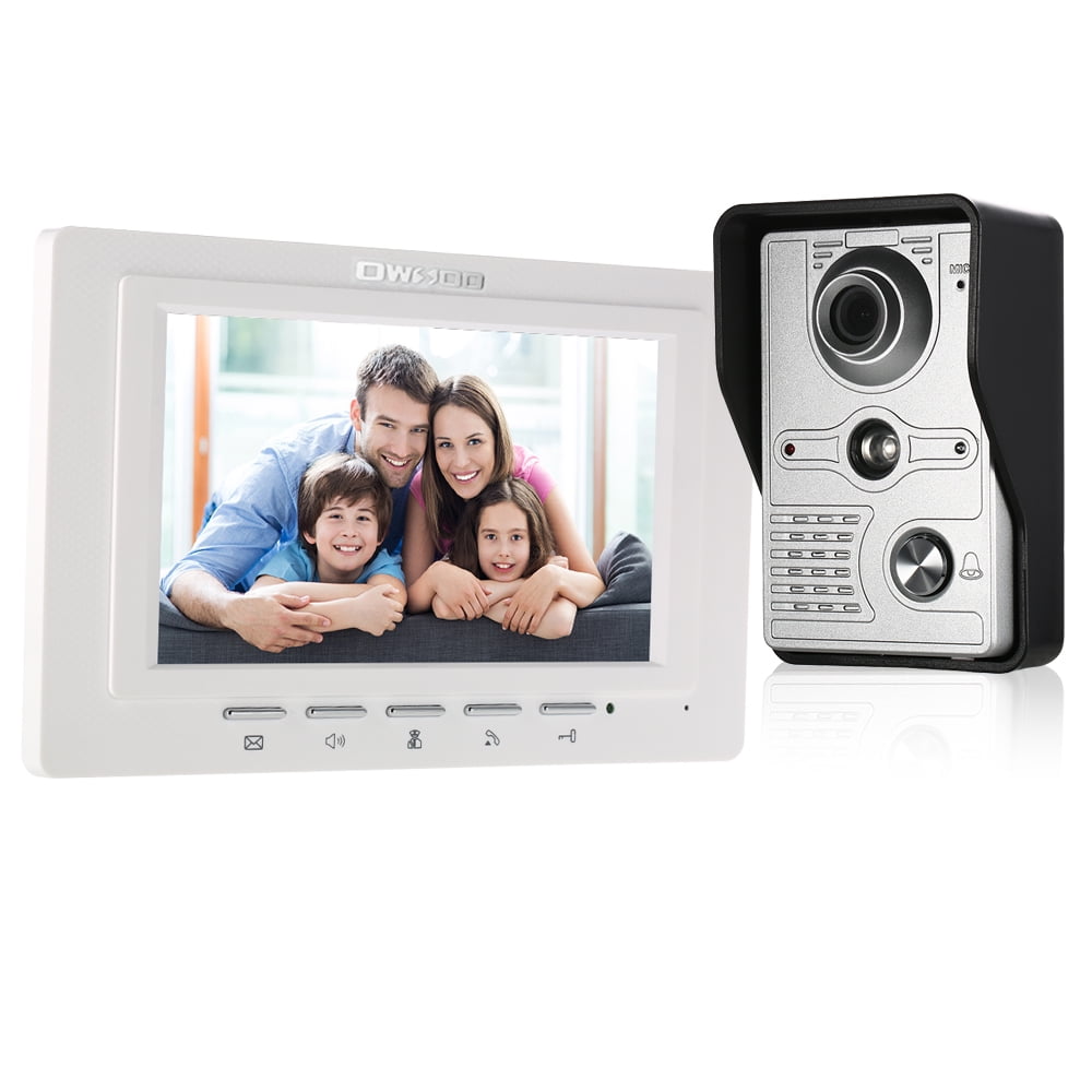 7"color TFT LCD Video Door Phone Intercom System IR-CUT Camera with Night Vision 