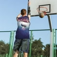 thumbnail image 5 of Sikiie Planets Stars And Galaxies Basketball Jersey Reversible Men's Mesh Athletic Sports Shirts Training Practice S-4XLMedium, 5 of 6