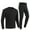 Black, variant on thermal Underwear for Men Electric Heated thermal Underwear Set USB Long Johns Men's Travel Heated Black