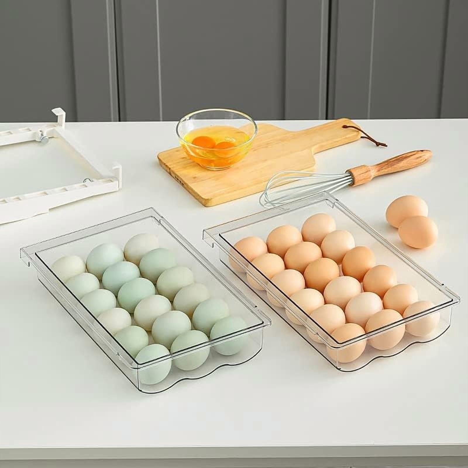 Fridge Egg Drawer Organizer Holder Trays for Refrigerator Egg Container (1 Pack)