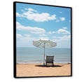thumbnail image 2 of Designart "Chair Reverie Beach Photo" Nautical & Beach Floater Framed Wall Art Print, 2 of 7