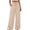 Beige(Womens Pants), variant on No Boundarie Drawstring Pants for Women High Waisted Wide Leg Trousers Casual Elastic Waist Textured Lounge Pants with Pockets