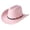 Pink, variant on RUINIXCW Western Cowboy Hat for Men Women Cowgirl Hat Classic Felt Roll Up Fedora Hat with Buckle Belt Wide Brim Jazz Hat Themed Party Cap Wedding Party Costume