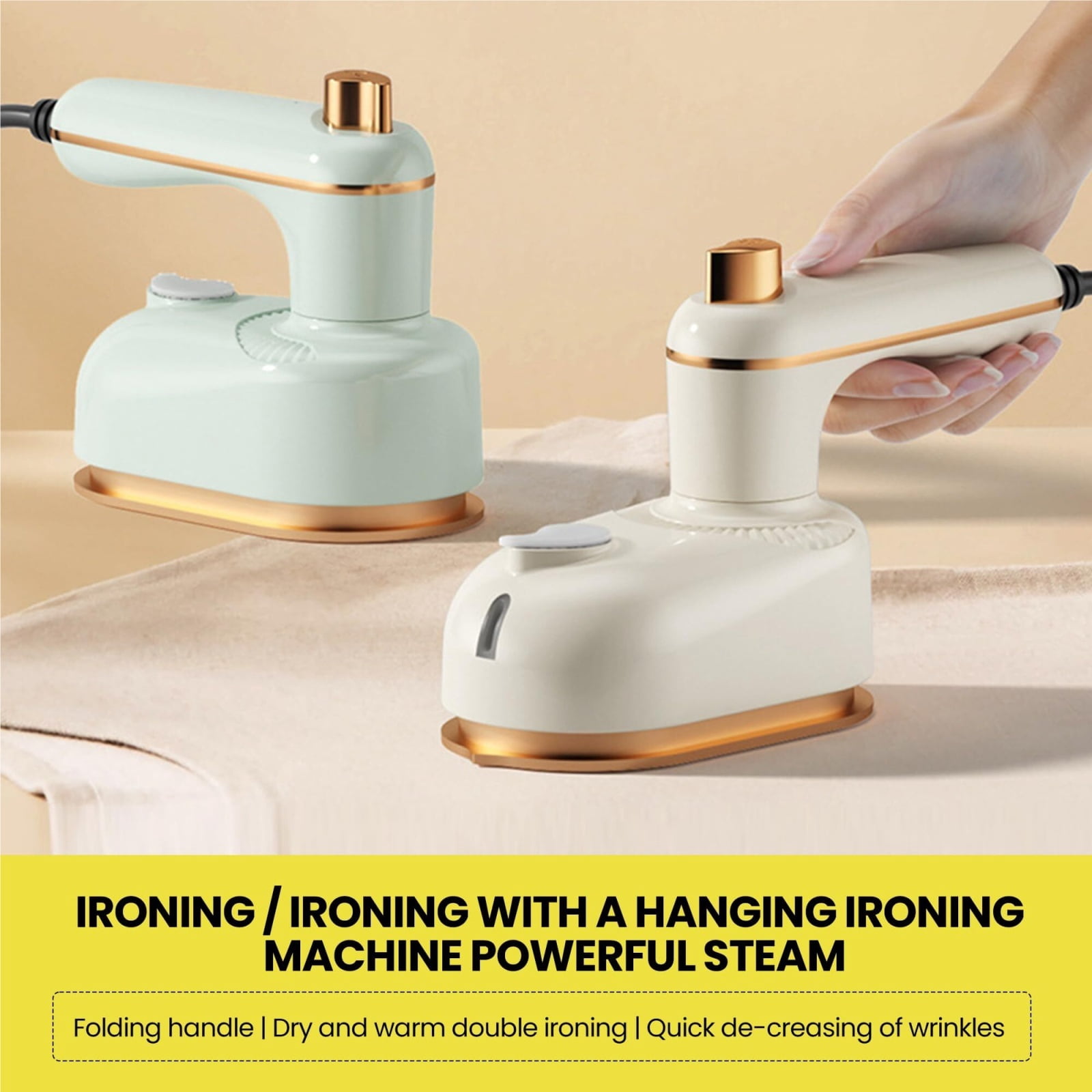 Steam Iron for Clothes, Fast Heat, Travel-Friendly, Lightweight Design, Steam & Dry Ironing