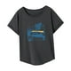 thumbnail image 5 of Camiseta de mujer de verano suave cuello redondo disfraz camisa de cuello redondo para mochilero M, 5 of 7