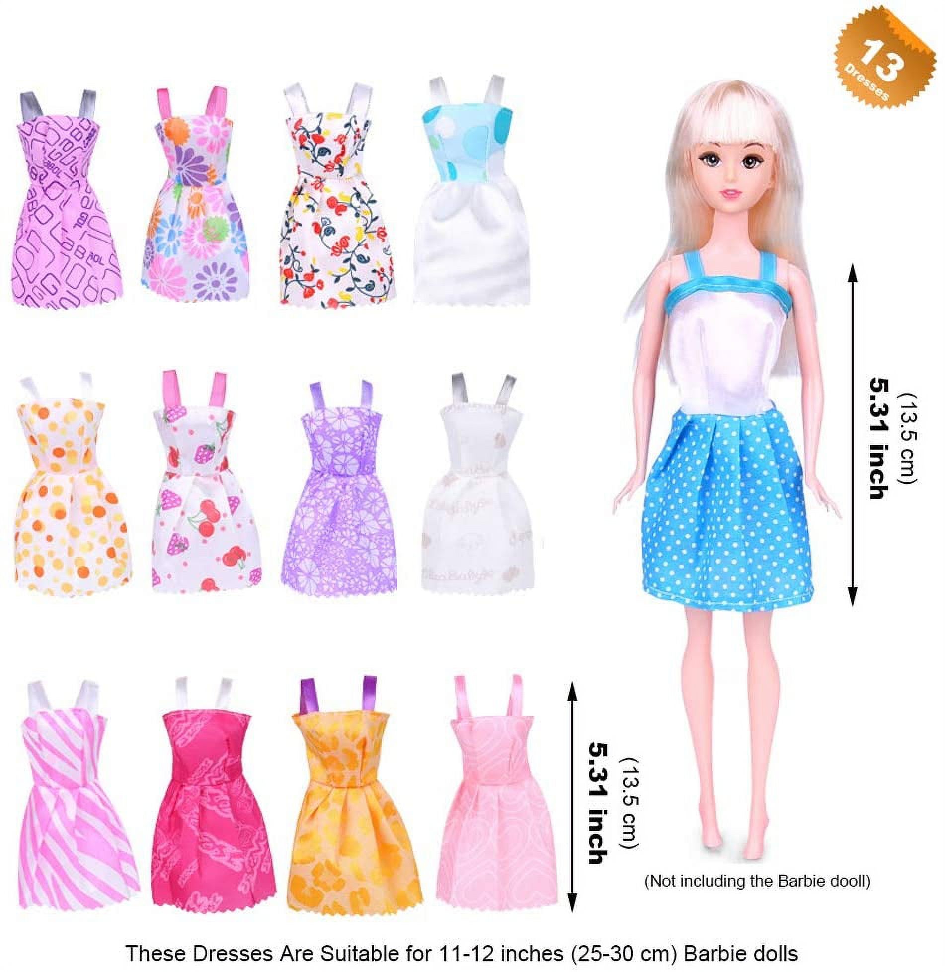Eutenghao Eutenghao 123Pcs Clothes And Accessories For 11.5 Inch Dolls Contain 13 Party Gown Outfits Dresses For 11.5 Inch Doll Handmade Doll Wedding Dresses And 108Pcs Doll Accessories For 11.5 Inch - image 3 of 9