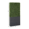 thumbnail image 4 of DecMode Green Plastic Contemporary Artificial Boxwood Hedge Topiary with Black Planter Box 22" x 9" x 59", 4 of 13