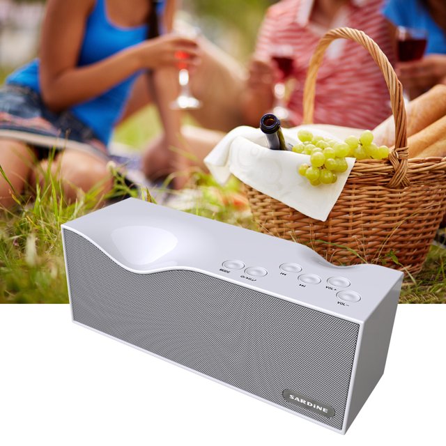 Tarjeta TF de altavoces estéreo duales manos libres compatible con Bluetooth inalámbrico B1 (blanco)-141461.03