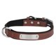 thumbnail image 3 of Collar de perro suave, Collar ajustable para mascotas con etiqueta de identificación de perro de cuero PU, calidad superior Jadeshay A, 3 of 8
