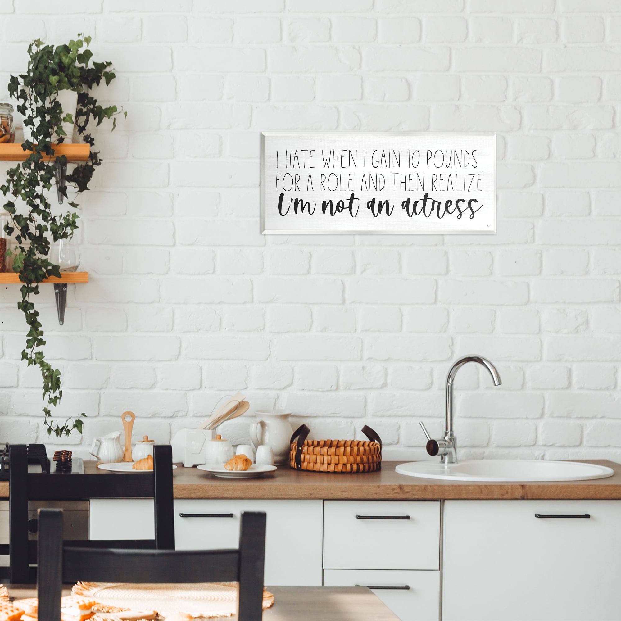 Stupell Industries Gaining Weight Humor Wall Plaque Art, design by Lux + Me Designs