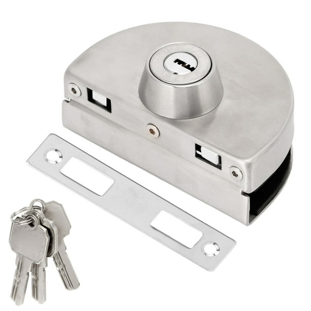 Cerradura De Vitrina, Cerradura De Puerta Corrediza De Vidrio De Acero Inoxidable Semicircular Para Cocina, Hogar, Oficina