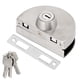 thumbnail image 3 of Cerradura De Vitrina, Cerradura De Puerta Corrediza De Vidrio Robustez De Acero Inoxidable Para Oficina Para Hogar Para Cocina, 3 of 7
