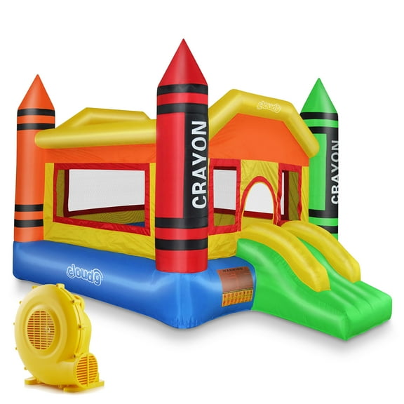 Cloud 9 Mini Crayon Bounce House with Blower
