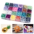 thumbnail image 1 of Sequins Crafts, 24 Colors 5mm 21600 Pieces Sequins Compatible with Crafts with Box, Colorful Sequins Compatible with DIY, Making Wedding Decoration, 1 of 5