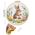 thumbnail image 2 of ZMYFlora Easter Bunny Embroidery DIY Kit For Beginners With 7.8 Inch Hoop Handmade Craft Supplies Easter Basket Stuffers Spring Decor,C, 2 of 5