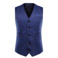 thumbnail image 1 of Cloudstyle Men's V-Neck Dress Suit Business Casual Waistcoat 5 Button Slim Fit Waistcoat, 1 of 5