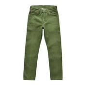 Saucezhan Mens Jeans Vulcanization Olive Green Selvedge Denim Jeans Vintage Regular Fit Taper Leg