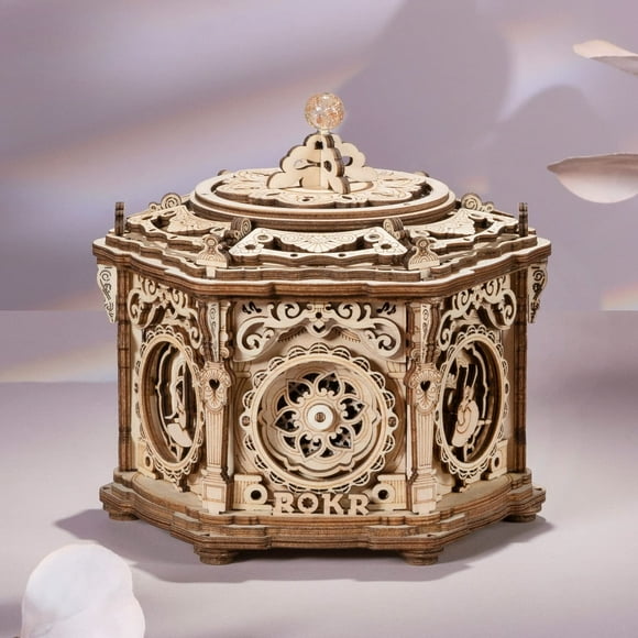 Robotime Assembly Model Secret Garden Vintage Box 3D Wooden Puzzle DIY Creative Craft Toys