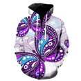 thumbnail image 1 of Fashion Men's 3D Print Zipper Hoodeds Sweatshirt Cartoon butterfly pattern Hoodie Fall Spring Casual Hooded Pullover, 1 of 5