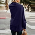 thumbnail image 4 of IROINNID Cardigan for Women Long Sleeve Knit Front Open Winter Cardigan Sweater Solid Coat,Dark Blue, 4 of 6