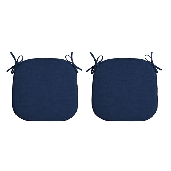 ARDEN Indoor/Outdoor Foam Seat Pad, 2 Pack, 17 x 16, Patio Cushion, Water repellent, Fade Resistant, Foam Cushion Sapphire Blue Leala