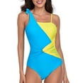 thumbnail image 2 of BONIXOOM Women's Fashionable And Sexy Patchwork Color Contrast Jumpsuit Swimsuit, 2 of 8