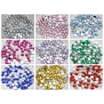 thumbnail image 3 of EOEMY 2000 Acrylic Faceted Round Flatback Rhinestone Gems 4mm 16Ss Color Selection-Light Blue, 3 of 7