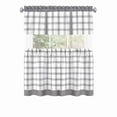 thumbnail image 3 of Achim Tate Plaid Light Filtering Tier and Valance Curtain Set, Grey, 58" x 24", 3 of 5