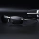 thumbnail image 4 of 2023 New Upgraded Vintage Half Frame Polarized Sunglasses for Men - Driving and Retro Style, Black Frame with Gray Lenses, 4 of 4