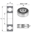 thumbnail image 4 of 6302DDU Deep Groove Ball Bearings 15x42x13mm 1 Pc Lubricated Bearings Scooter Skateboard Wheel, 4 of 6