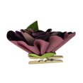 thumbnail image 2 of Northlight 5" Purple Velvet Camellia Flower with Leaf Clip On Christmas Ornament, 2 of 3