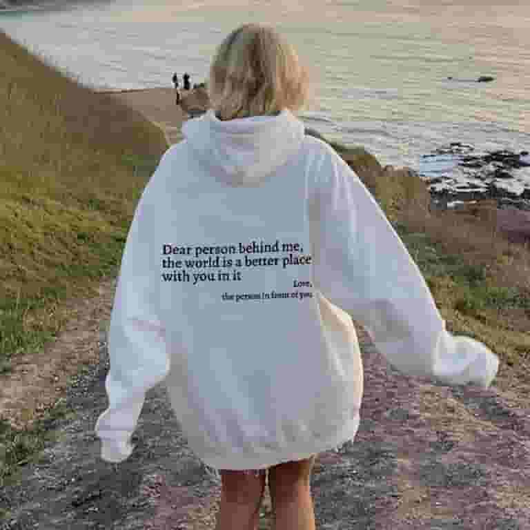 Brglopf Long Sleeve Sweatshirt for Women Dear Person Behind Me