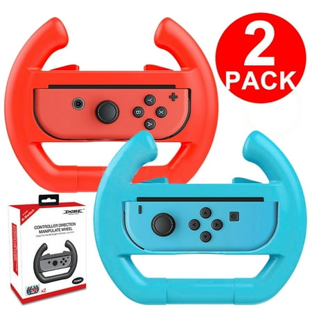 - 2Pack Joy-Con Racing Steering Wheel Controller Handle Grips For Nintendo Switch