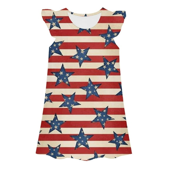 Glisme Fashion Girls Dresses Size 7-8 Y Kids Cute Print Dress Gown Toddlers Casual Wear Cute Dress Multicolour Sundress For Girl