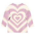 thumbnail image 4 of Girls Tie Dye T Shirts Long Sleeve Heart Printed Loose Crewneck Casual Tunic Tops Trendy Kids Teens Pullover Cute Blouse, 4 of 4