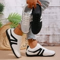 thumbnail image 4 of Rokment Women's Orthopedic Wedges Walking Tennis Shoes Casual Fashion Sneakers Comfortable Vintage Color Block Arch Support Skate Running Shoes White Size 9, 4 of 6