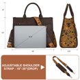 thumbnail image 4 of Wrangler Leopard Tote bag with Cup Holder Laptop Tote 15.6 Inch Work Bag, Plain Coffee, 4 of 7