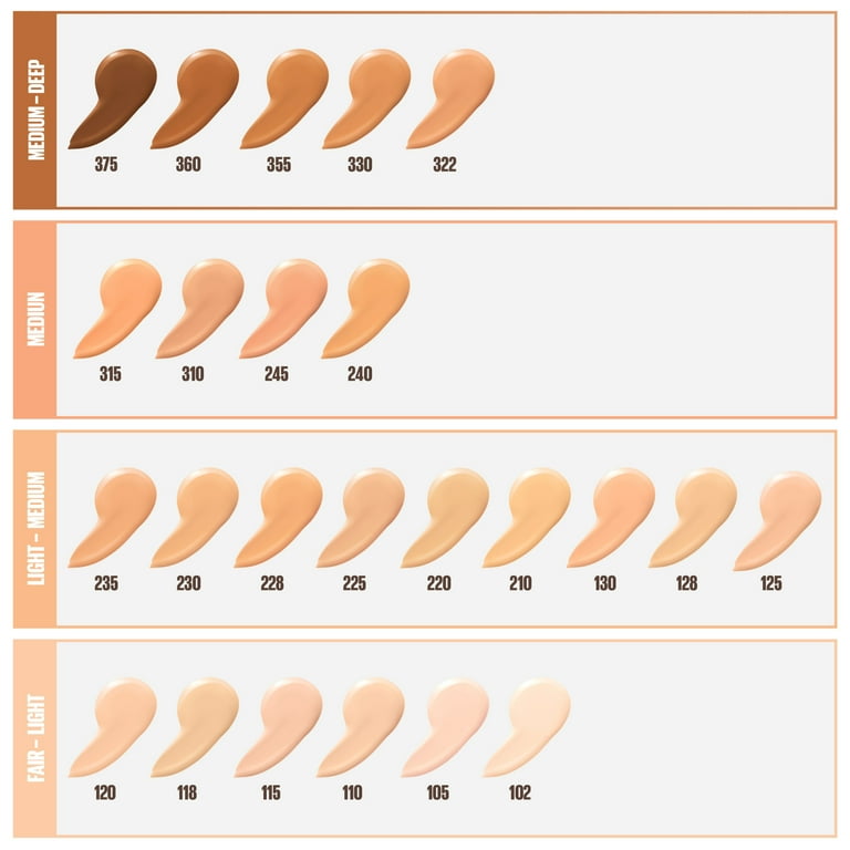 2 pack) Maybelline Fit Me Dewy + Smooth Liquid Foundation Makeup