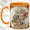 Orange, variant on Cowgirl Owl Coffee Mug, Western Floral Mug, Ceramic 11 oz