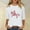 White, variant on Dolkfu Western Trendy Tops for Women 3/4 Sleeve Cowboy Crew Neck Loose Fit Casual Vintage T-Shirt Womens T Shirts XL