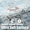 thumbnail image 2 of SIXHOME 5'x7' Area Rugs for Living Room Washable Rug Vintage Floral Medallion Rugs for Living Room Bedroom Distressed Retro Carpet Soft Fluffy Non Slip Accent Rug Thin Foldable Indoor Rug Blue, 2 of 7