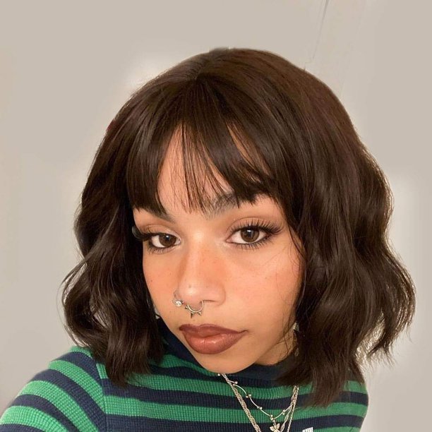 Short Natural Hair Curly Wig Wavy Bob Curly Bang Wigs For Women Middle Part Synthetic Heat Resistant Fiber Hair Wig For Daily Use Walmart Com Short Natural Hair Curly Wig Wavy Bob Curly Bang Wigs For Women Middle Part Synthetic Heat Resistant Fiber Hair Wig For Daily Use Walmart Com