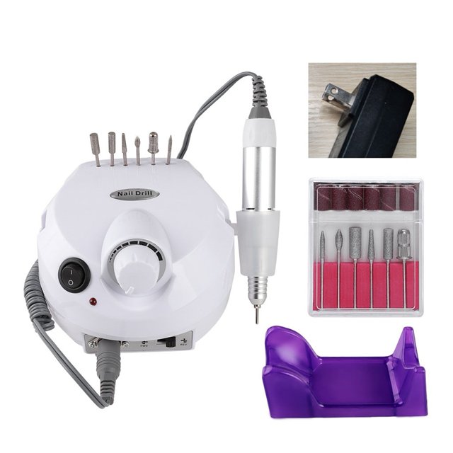 30000RPM Nail Drill Machine With Pedal For All Gel Nail Removal Manicure Pedicure Electric Nail File ,Easy to Setup