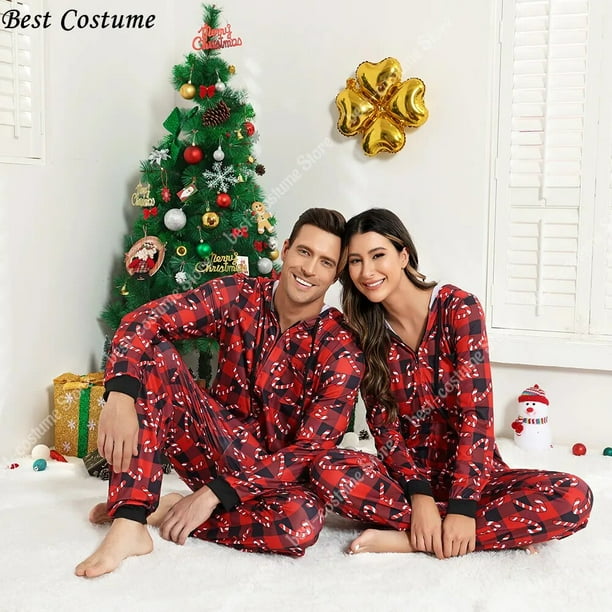 Pijama de Navidad para hombre y mujer ropa de dormir con estampado bonito para vacaciones familiares Ano Nuevo Walmart en linea