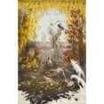 thumbnail image 2 of Torsten Wasastjerna 13x18 Gold Ornate Wood Frame and Double Matted Museum Art Print Titled - Shedding Leaves (1897), 2 of 4